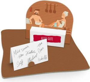 itenga Grußkarten itenga Geldgeschenkverpackung Saunabesuch (Motiv 107) Bodenplatte, Kar