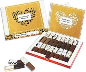 SURPRISA Aufkleber Set '20 Wünsche' für Merci Schokolade, Die persönlichen Wünsche und das kreative Geschenk für Freunde und Familie