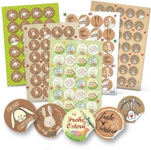 Logbuch-Verlag Aufkleber Ostersticker Set bestehend aus 131 Osteraufklebern