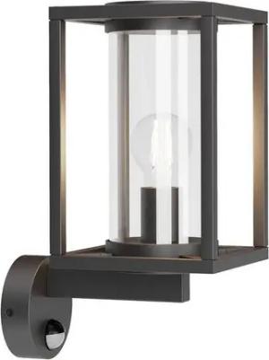 Lucande Außen-Wandleuchte Ferda, Leuchtmittel nicht inklusive, Modern, Aluminium, Glas, grafitgrau (RAL 840-M), 1 flammig,mit