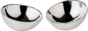 EDZARD Servierschale Asti, Edelstahl, 2er-Set, Silber-Optik, H 5 cm