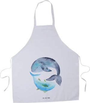 Mr. & Mrs. Panda Kochschürze Walfisch Thunfisch - Weiß - Geschenk, Witz, Kochschürze Damen, Tunfis, (1-tlg), Eleganz