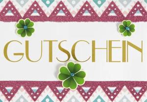 Perleberg Grußkarten Gutschein Glückwunschkarte im Format 115x17cm mit Umschlag uniq7
