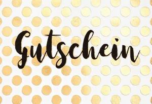 Perleberg Grußkarten Gutschein Black Gold Glückwunschkarte im Format 115x17cm mit Umschl