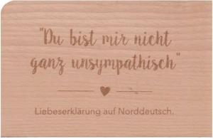 holzpost GmbH Postkarte Holzpostkarte "Du bist mir nicht ganz unsympathisch