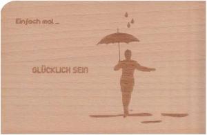 holzpost GmbH Postkarte Holzpostkarte "Einfach mal... Glücklich sein