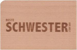 holzpost GmbH Postkarte Holzpostkarte "Beste Schwester der Welt