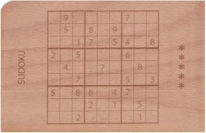 holzpost GmbH Postkarte Holzpostkarte "Sudoku