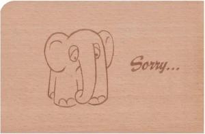 holzpost GmbH Postkarte Holzpostkarte "Sorry...
