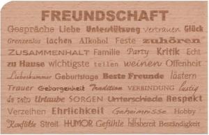 holzpost GmbH Postkarte Holzpostkarte "Freundschaft