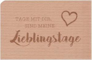holzpost GmbH Postkarte Holzpostkarte "Tage mit Dir, sind meine Lieblingstage