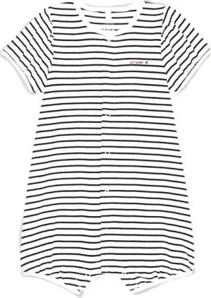 Petit Bateau Body Petit Bateau Baby Rippstrick Einteiler Spieler weiß navy Streifen