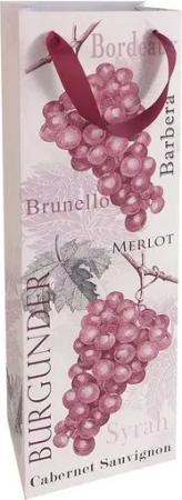 Braun+Company Atelier Geschenkpapier Braun & Company Geschenktragetasche Flasche Merlot