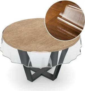 ANRO Tischdecke Tischdecke Klara Einfarbig Transparent Robust Wasserabweisend Breite, Glatt