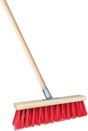 Prima-Online Straßenbesen Straßenbesen Kehrbesen Saalbesen Gartenbesen 30-100cm, mit Stiel 150cm