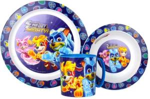 Javoli.com Kindergeschirr-Set 3 teiliges Kinder-Geschirrset, 1 Personen, Essteller Müslischale Trinkbecher, Kunststoff BPA-frei