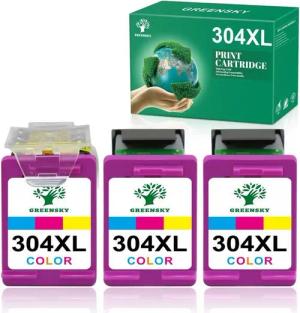Greensky Kompatibel mit Tintenpatrone (HP 304 XL, Deskjet 2622 2630 2632 2633 2634)