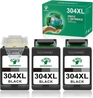 Greensky Kompatibel mit Tintenpatrone (HP 304 XL, Deskjet 2622 2630 2632 2633 2634)
