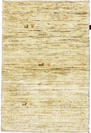 Nain Trading Orientteppich Perser Gabbeh Natural 99x145 Handgeknüpfter Moderner Orientteppich, rechteckig, Höhe: 18 mm