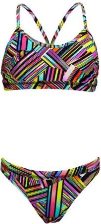 Funkita Bustier-Bikini Racerback Strip Straps aus schnelltrocknendem C-Infinity Material