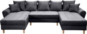 COLLECTION AB Wohnlandschaft Raisa U-Form, mit Federkern, Kissen und Steppung im Sitzbereich