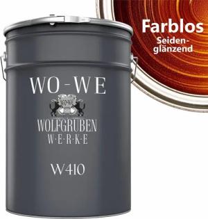 WO-WE Treppen- und Parkettlack Dielenlack Holzlack Holzboden lack W410, 1-20L, Matt / Seidenglänzend, Wasserbasis