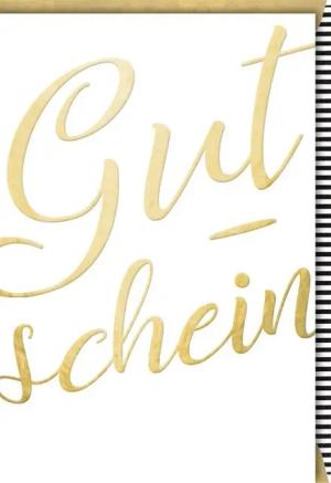 Verlag Dominique Grußkarten Gutschein - Glückwunschkarte im Format 11,5 x 17 cm mit Umschlag