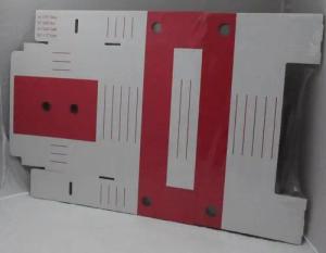 Cartonia Archivcontainer Archivboxen weiß/ rot 8cm breit - 10er Pack