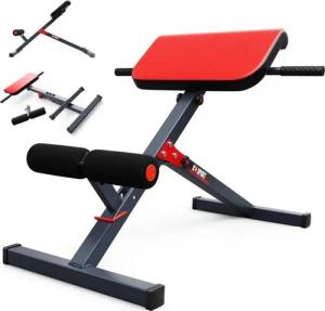 K-SPORT Hantelbank klappbare Römische Bank, (Hüftstütze 5-stufig einstellbar, 5 in 1 Rückentrainer & Bauchtrainer für Zuhause), Made in EU!
