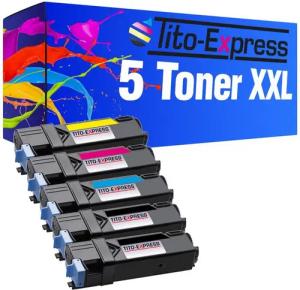 Tito-Express Tonerpatrone 5er Set ersetzt Dell 2130 Dell-2130 Dell2130, für Dell 2130cn 2135cn