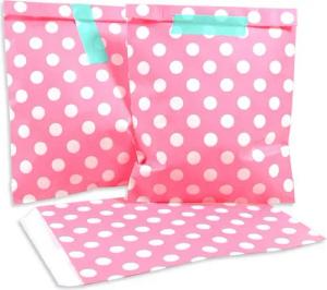 Frau WUNDERVoll Papierdekoration 100 Papiertüten - pink mit weißen Punkten (Vorteilsmenge)