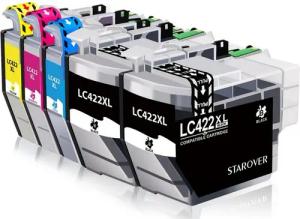 STAROVER 5er-Pack XL ersetzt für Brother LC422 Druckerpatrone LC 422XL Tintenpatrone (Brother MFC-J 5340 DW MFC-J 5340 DWE Ecopro MEC-J 6590 DW MFC-J 6940 DW, MFC-J 5345 DW MFC-J 5740 DW MFC-J 6540 DW MFC-J 6540 DWE)