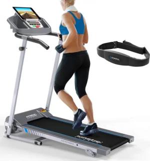 Kinetic Sports Laufband, klappbar, Konsole mit LCD-Display, Pulsgurt, 750W Motor, bis 10 km/h