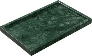 MAGNA Atelier Dekotablett CARRARA aus ECHTEM MARMOR, Serviertablett eckig, Käseplatte, Tablett, 28x18x2cm