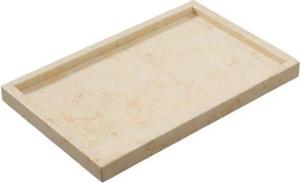 MAGNA Atelier Dekotablett CARRARA aus ECHTEM MARMOR, Serviertablett eckig, Käseplatte, Tablett, 28x18x2cm