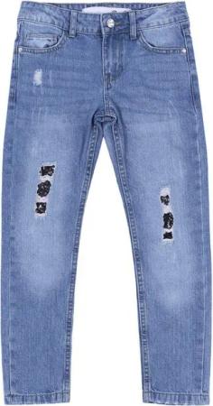 Sarcia.eu Lange Unterhose Jeanshose mit Pailletten DENIM CO. 9-10 Jahre