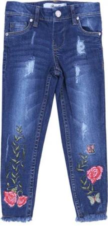 Sarcia.eu Lange Unterhose Jeanshose mit Rosen gemusert DENIM CO. 2-3 Jahre