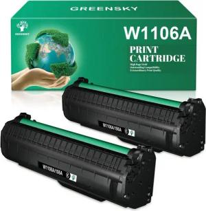 Greensky Tonerpatrone 2er W1106A für HP 106A MFP 137fnw Laser 107r 135a 135wg 137fnw