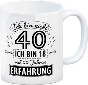 speecheese Tasse Witziger Kaffeebecher für den 40. Geburtstag mit Motiv: Erfahrung