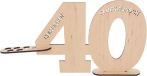 Spruchreif® Grußkarten Gästebuch aus Holz, Jahreszahlen, Geschenk zum Geburtstag, Jubiläum