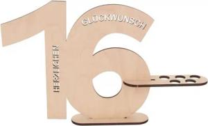 Spruchreif® Grußkarten Gästebuch aus Holz, Jahreszahlen, Geschenk zum Geburtstag, Jubiläum