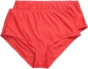 Ulla Popken Slip Midislips 2er-Pack Nadelstreifen höher geschnitten (2-St)