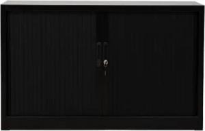 PROREGAL® Rollladenschrank Rollladenschrank Weasel, 2 Ordernhöhen, HxBxT 75x120x46cm, Schwarz