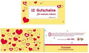 RNK Verlag Notizheft Gutscheinheft / "12 Gutscheine für meinen Schatz
