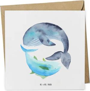 Mr. & Mrs. Panda Grußkarte Walfisch Thunfisch - Weiß - Geschenk, lustige Sprüche, Gute Laune, Gl, Kreative Gestaltung