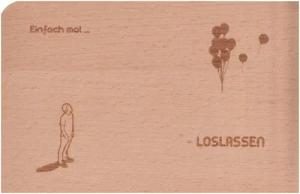holzpost GmbH Postkarte Holzpostkarte "Einfach mal... Loslassen