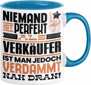 Trendation Tasse Verkäufer Geschenk Tasse Lustige Geschenkidee für Verkäufer Geburtstag