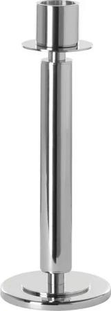 Fink Kerzenleuchter TALIS, Stabkerzenhalter aus Aluminium (1 St), vernickelt, im schwarzen Geschenkkarton