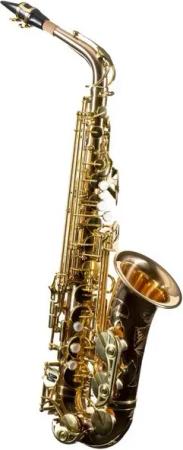 Monzani Saxophon, MZAS-533 II GM Alt Saxophon Goldmessing Korpus Ergonomische Mechanik Hervorragende Intonation Inklusive Mundstück Wischer Etui Gurt Ideal für Einsteiger und Fortgeschrittene, Saxophone, Alt Saxophone, MZAS-533 II GM Alt Saxophon, Goldmes