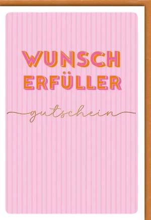 Verlag Dominique Grußkarten Gutschein - Karte mit Umschlag - Wunscherfüller